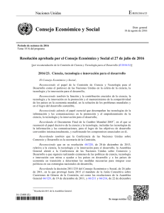 E/RES/2016/23 Resolution adopted by the Economic and Social