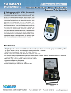 Tacómetro de bolsillo MT-200 Combinación Contacto / Sin contacto