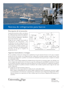 Sistema de refrigeración para barcos
