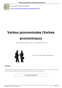 Verbos pronominales (Verbes pronominaux)