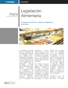 Legislación Alimentaria - Universidad Tecnológica de Panamá