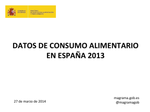 Datos de Consumo Alimentario en España 2013 – MAGRAMA