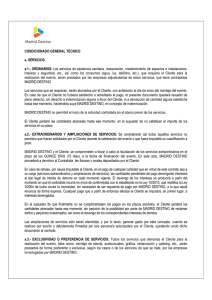 CONDICIONADO GENERAL TÉCNICO a. SERVICIOS. a.1