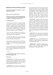 resolucion enargas 44/94 - Ente Nacional Regulador del Gas