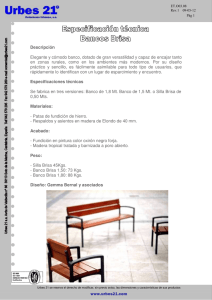 www.urbes21.com Descripción Elegante y cómodo banco, dotado
