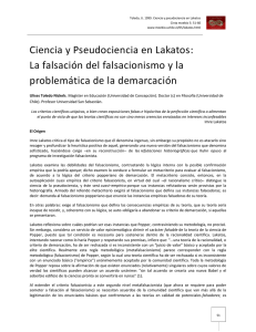 Ciencia y Pseudociencia en Lakatos