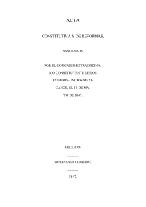 Acta Constitutiva y de Reformas, 18 de mayo de 1847