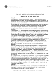 Convenio de doble nacionalidad entre España y Perú BOE