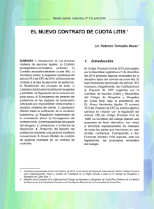 El nuevo contrato de cuota litis - Poder