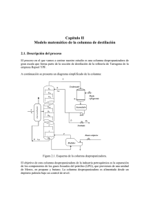 Capítulo II Modelo matemático de la columna de destilación