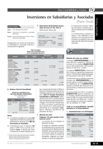 IV Inversiones en Subsidiarias y Asociadas