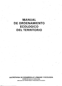 manual de ordenamiento ecolo i . del territorio