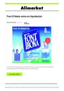 Font D`Abaix entra en liquidación - Noticias de