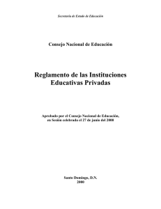 Reglamento de las Instituciones Educativas Privadas