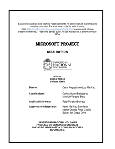 guia rapida de microsoft project - Facultad de Ciencias Económicas
