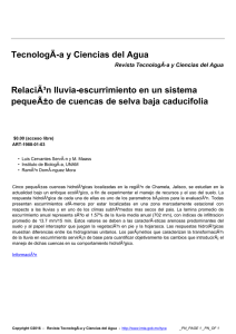 TecnologÃ a y Ciencias del Agua