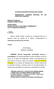 acción de inconstitucionalidad 133/2007