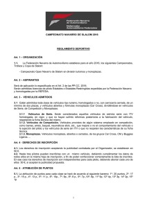 Reglamento 2016 de Slalom - Federación Navarra de Automovilismo