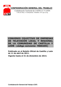 CONVENIO COLECTIVO DE EMPRESAS DE TELEVISIÓN LOCAL