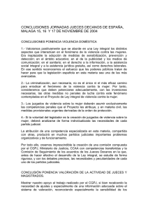 Conclusiones de los Jueces Decanos, Jornadas de Málaga, de 17