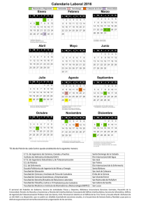 Calendario Laboral - Universidad de Cantabria
