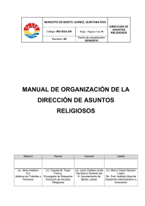manual de organización de la dirección de asuntos religiosos