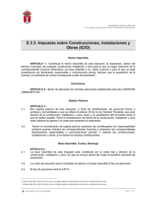 E.3.3. Impuesto sobre Construcciones, Instalaciones y Obras (ICIO)
