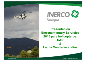 Presentación Entrenamiento y Servicios 2016 para helicópteros