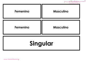 4. Femenino y masculino, singular y plural. Letra