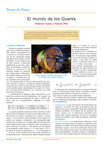 El mundo de los Quarks - Revista Española de Física