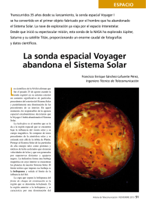 La sonda espacial Voyager abandona el Sistema Solar
