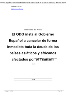 El ODG insta al Gobierno Español a cancelar de forma