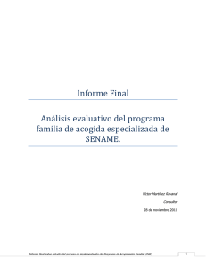 Informe Final Ana lisis evaluativo del programa familia de