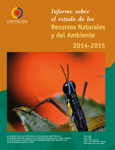 Informe sobre el Estado de los Recursos Naturales y del Ambiente.