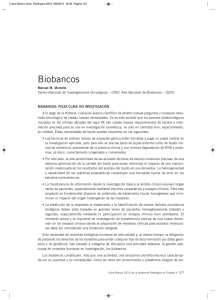 Biobancos - Sociedad Española de Anatomía Patológica
