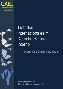 Tratados internacionales y derecho peruano interno