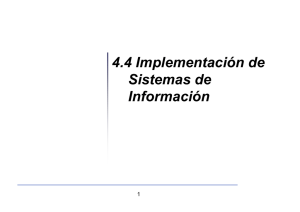 Implementación de sistemas de información