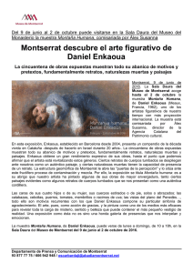 Montserrat descubre el arte figurativo de Daniel Enkaoua
