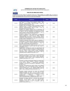 precios de mercado inifeg - Instituto de Infraestructura Fisica