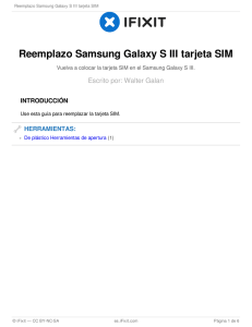 Reemplazo Samsung Galaxy S III tarjeta SIM