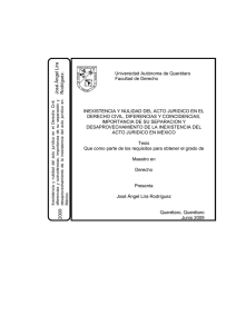 Inexistencia y nulidad del acto jurídico en el derecho civil