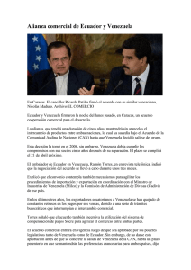 Alianza comercial de Ecuador y Venezuela