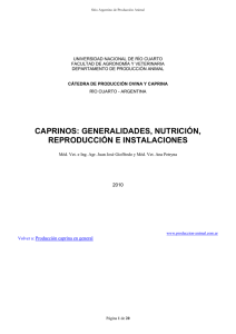 caprinos: generalidades, nutrición, reproducción e instalaciones