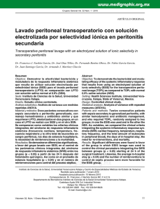 Lavado peritoneal transoperatorio con solución