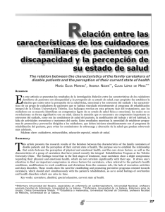 27 The relation between the characteristics of the family caretakers