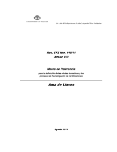 Ama de Llaves - Catálogo Nacional de Títulos y Certificaciones de