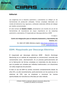 EDM: Maquinado por Descarga Eléctrica