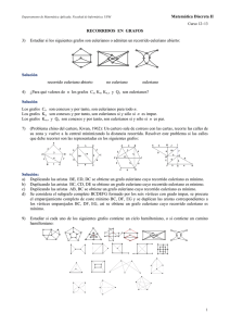 Matemática Discreta II RECORRIDOS EN GRAFOS 3