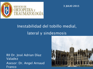 Inestabilidad del tobillo medial, lateral y sindesmosis