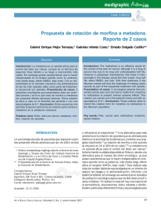 Propuesta de rotación de morfina a metadona